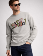 Men’s Premium Text Print Sweatshirt - Image 3