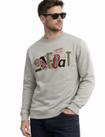 Men’s Premium Text Print Sweatshirt - Image 2